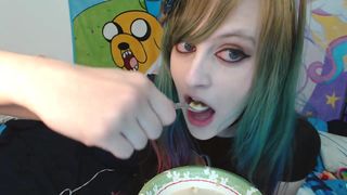 BabyZelda EAT CEREAL With Me Virtually OM NOM NOM in private premium video