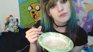 BabyZelda EAT CEREAL With Me Virtually OM NOM NOM in private premium video