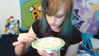 BabyZelda EAT CEREAL With Me Virtually OM NOM NOM in private premium video