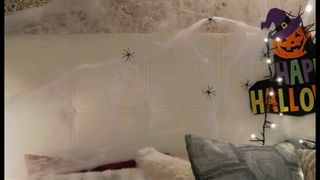 Big tit babe gets naughty in her costume