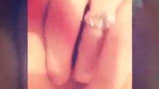 Girl plays with pussy